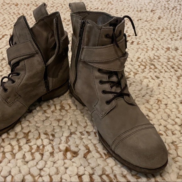 All saints mens suede boots wrap around buckle - Picture 3 of 4